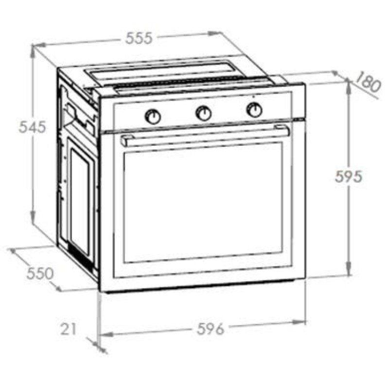 horno artica ahb6203x estatico 62l - Imagen 2