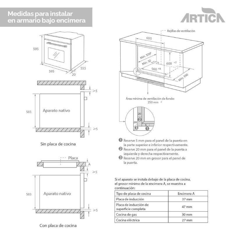 horno artica ahb7008x mf 70l gt display me - Imagen 3