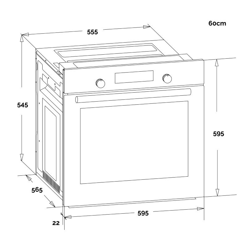 horno artica ahb82081x mf 80l gt display me - Imagen 5