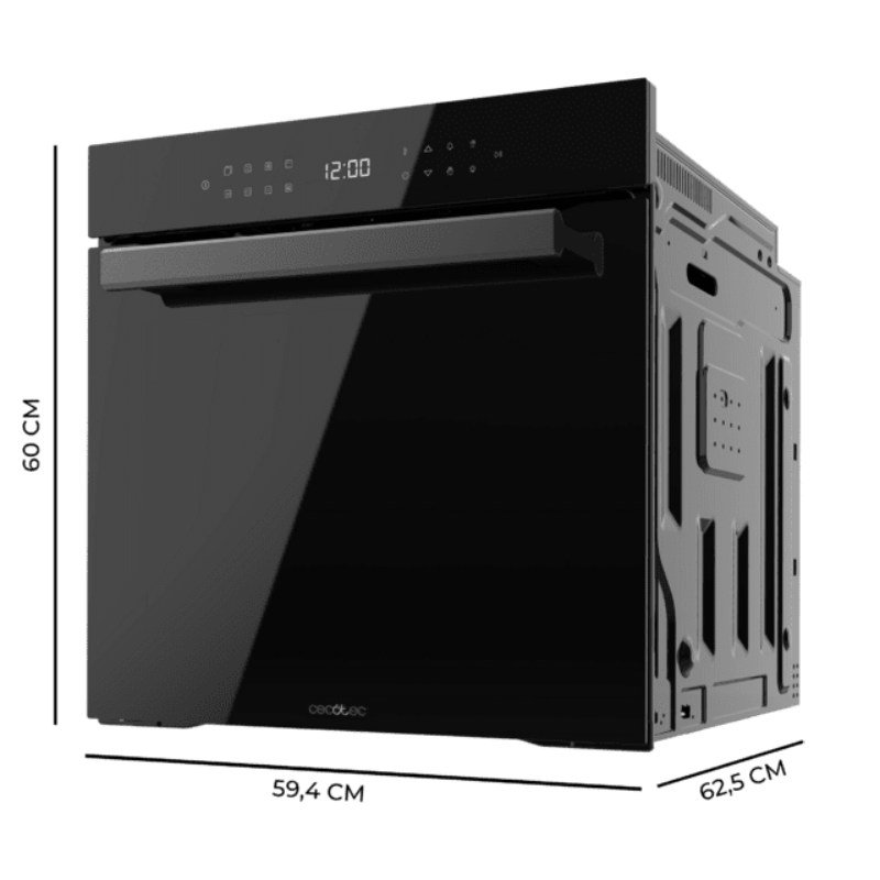 horno cecotec 1318 81/litros 11 func clase a pirolitico negro - Imagen 3
