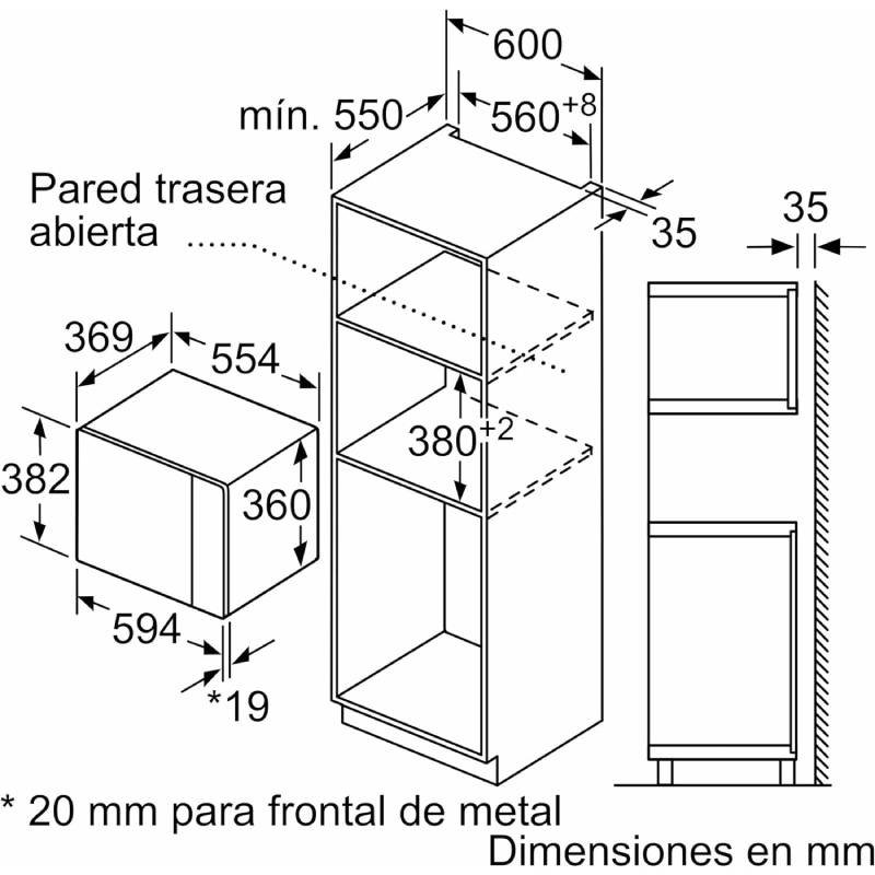 microondas balay 3cg5175b2 25l ap izq blanco - Imagen 5