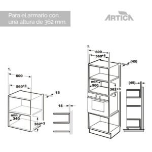 microondas integracion artica amw2004582idx dsp 20l grill
