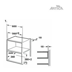 microondas integracion artica amw204581idb inte dsp 20l negro