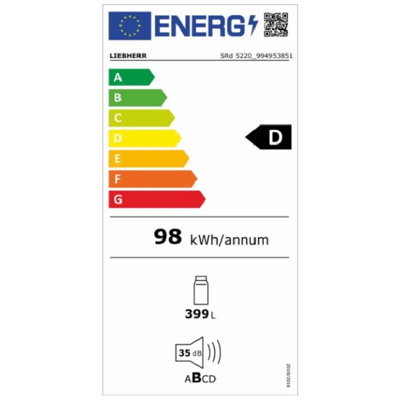 frigo 1p liebherr srd5220 185,5×59,7 blanco clase/d – Copy - Imagen 4