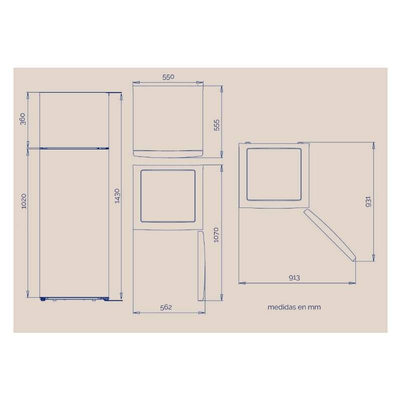 frigo 2p artica afe2p14355l206i/cicloup143ei 2p cicl clase/e - Imagen 4