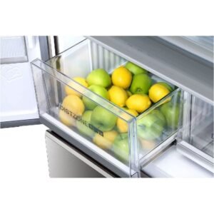frigo americano haier hb18fgsaaa 190×83 nf cristal inox clase/e