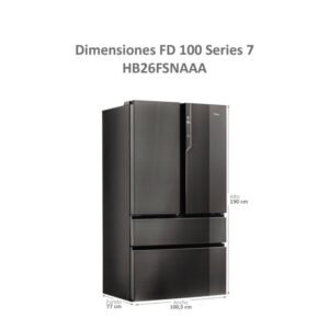 frigo americano haier hb26fsnaaa 190×100 fd nf negro dsp