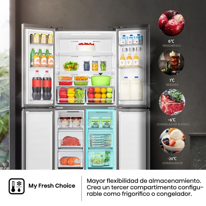 frigo americano hisense rq5p470sete 179×80 4p nf clase/e - Imagen 4