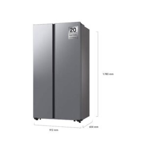 frigo americano samsung rs57dg400em9ef 178×91 inox e