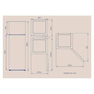 frigo artica 2p afe2p16655l248i 166×55 2p inox