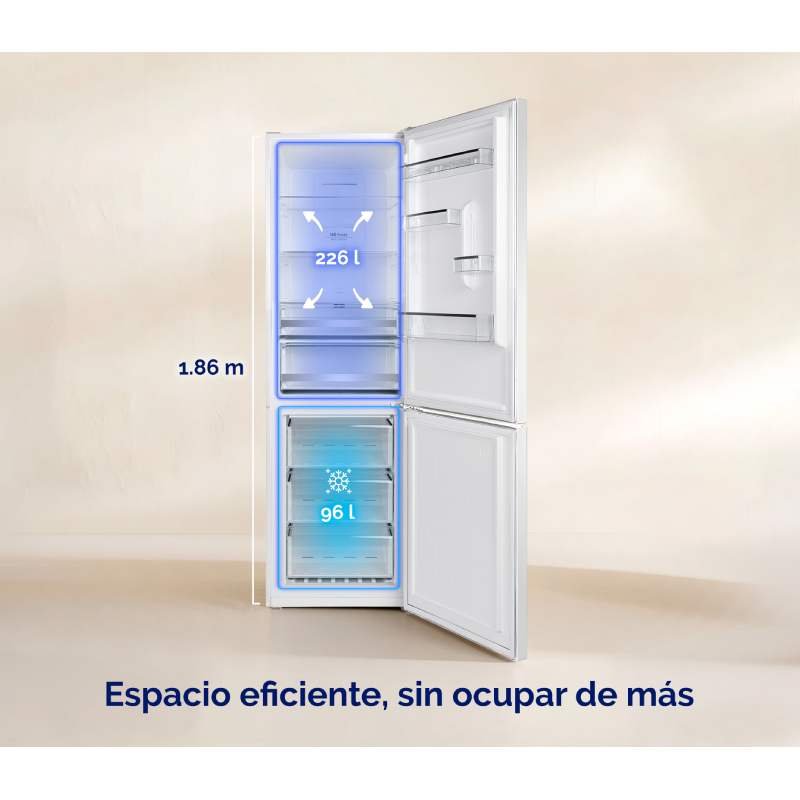 frigo combi artica cooltech186cb 186×60 nf dsp bco clase/c - Imagen 4