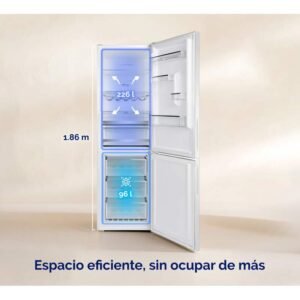 frigo combi artica cooltech186cbg 186×60 cristal bco clase/c