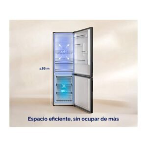 frigo combi artica cooltech186cng 186×60 cristal negro clase/c