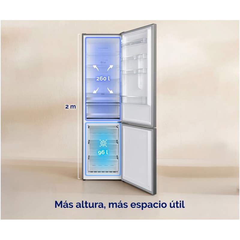 frigo combi artica cooltech200ci2 200×60 nf dsp inox clase/c - Imagen 4