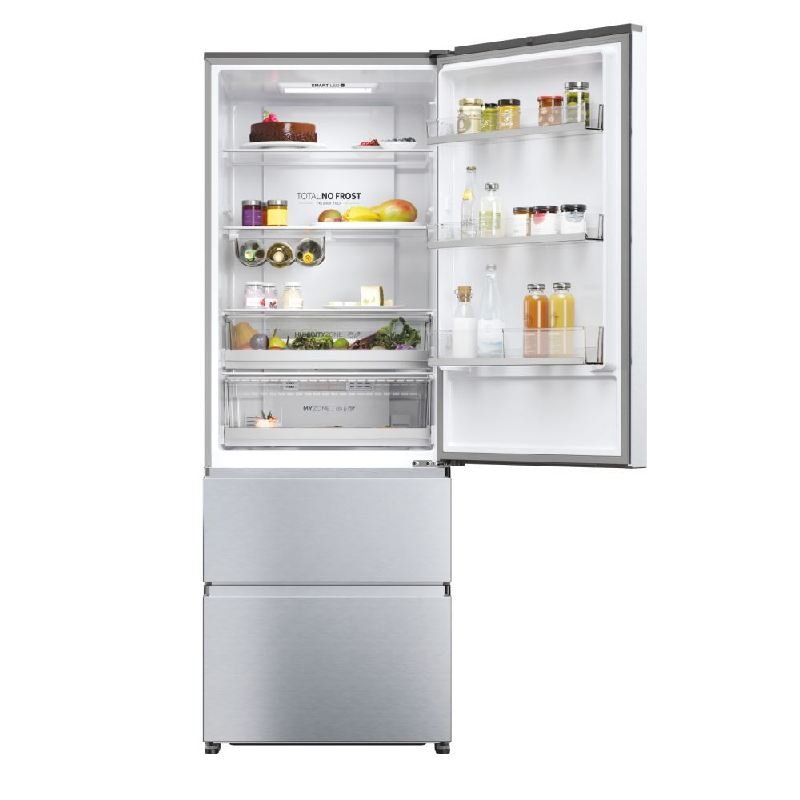 frigo combi haier htr5720enmg 200×70 nf inox 3p clase/e - Imagen 2