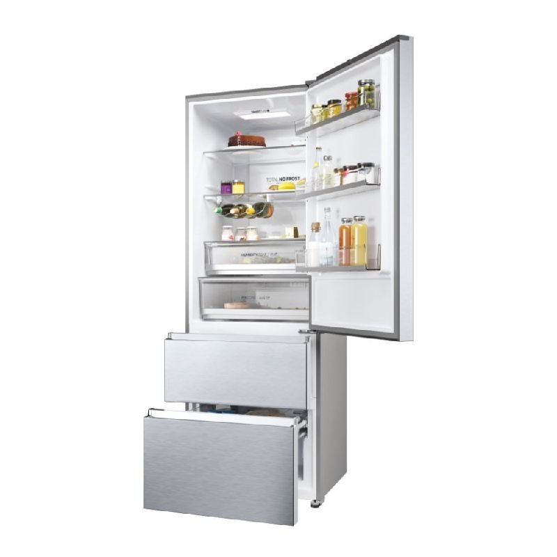 frigo combi haier htr5720enmg 200×70 nf inox 3p clase/e - Imagen 4