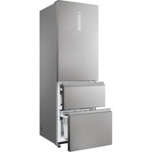 frigo combi haier htw5618enmg 185×60 nf inox 3d clase/e