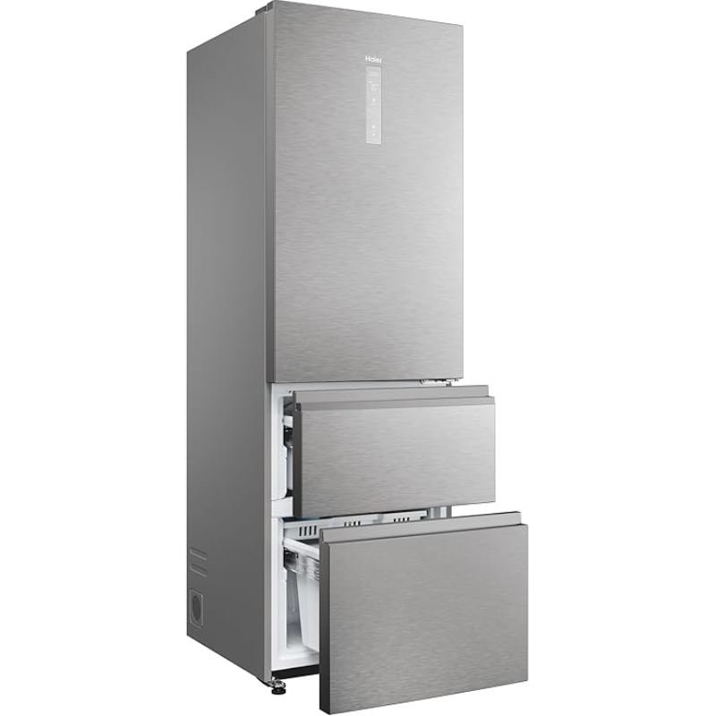 frigo combi haier htw5618enmg 185×60 nf inox 3d clase/e - Imagen 3