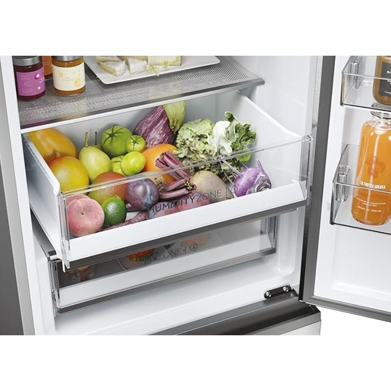 frigo combi haier htw5618enmg 185×60 nf inox 3d clase/e - Imagen 4
