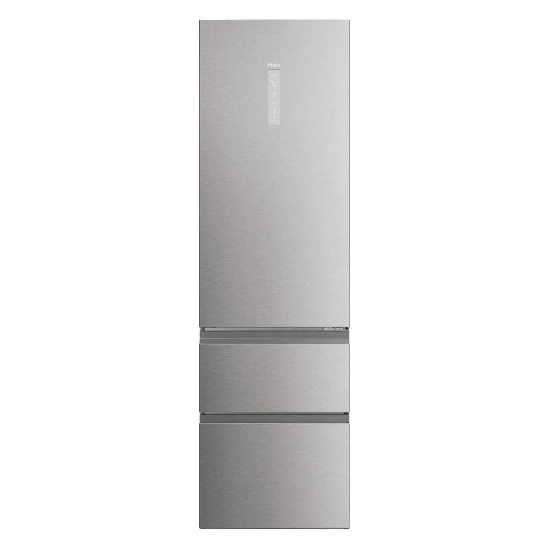 frigo combi haier htw5620enmg 205×60 nf inox 3d 3p