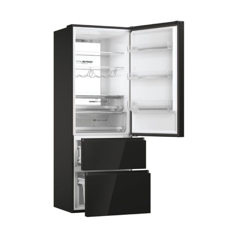 frigo combi haier htw7720dngb 200×70 3p nf cristal neg - Imagen 4