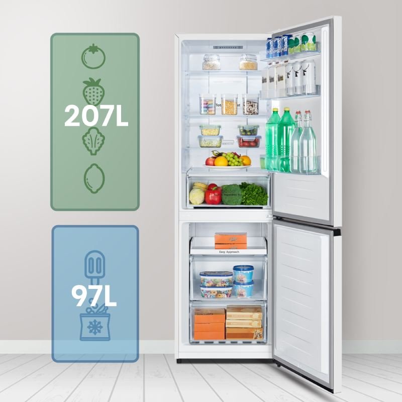frigo combi hisense rb390n4awe 186×60 nf blanco - Imagen 2
