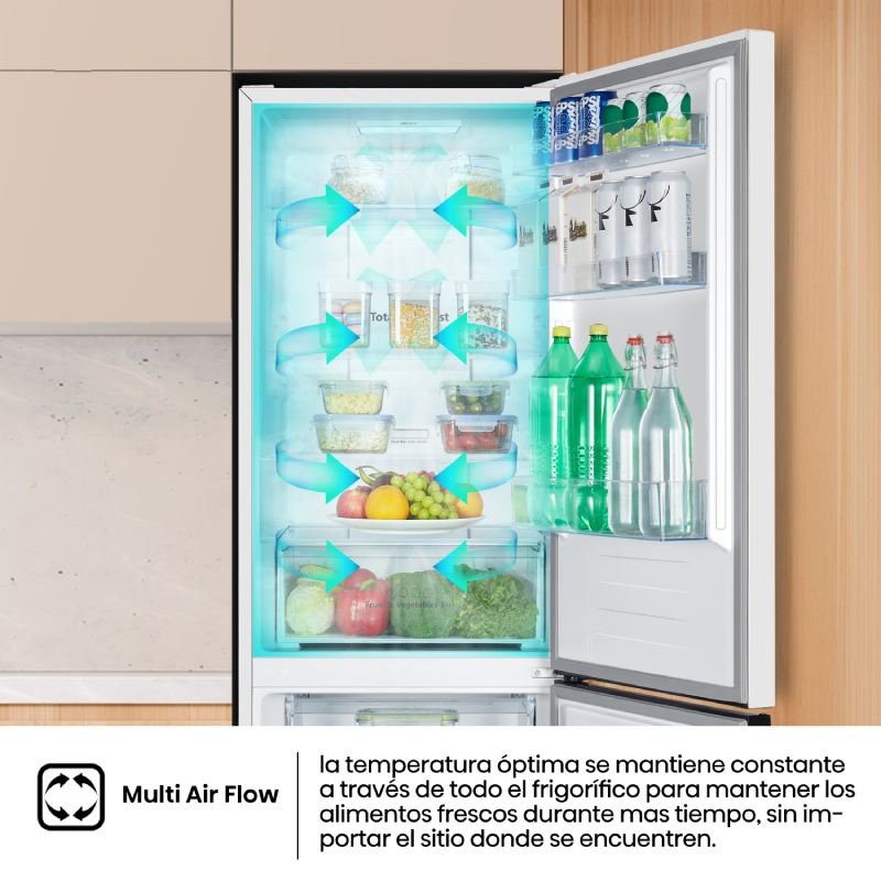 frigo combi hisense rb390n4dwd 186×60 nf blanco clase/d - Imagen 4