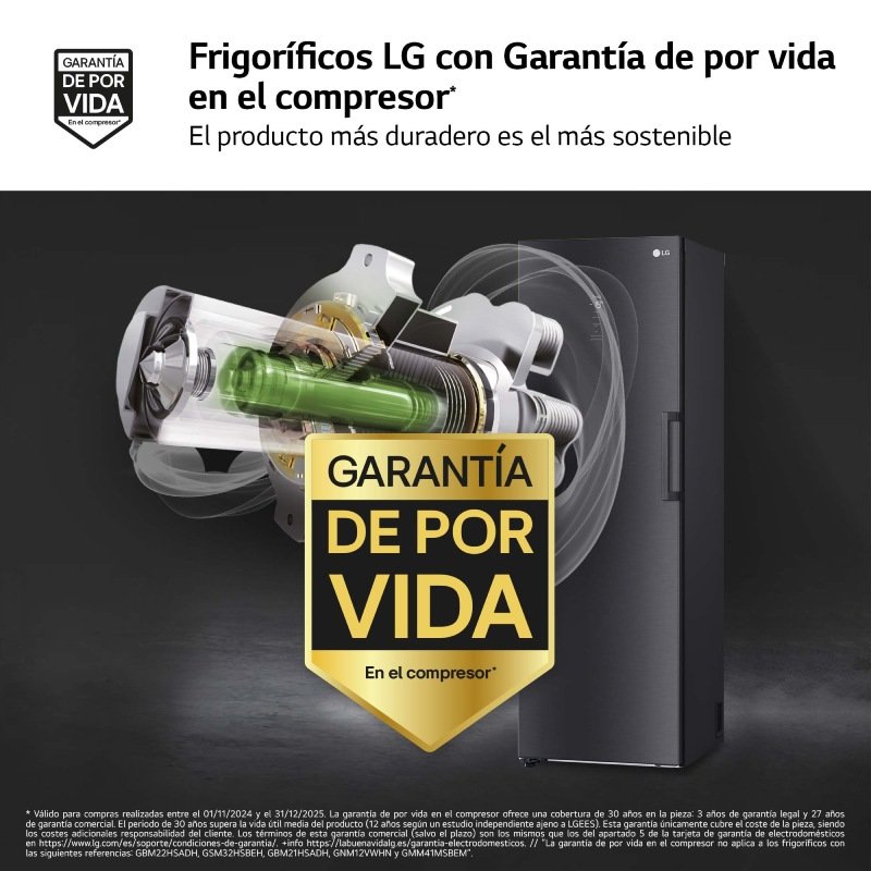 cong.ver lg gfm61mccsf 186×60 nf negro - Imagen 4