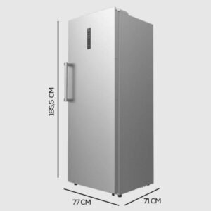 congelador vertical cecotec 02392 185×71 inox clase/e