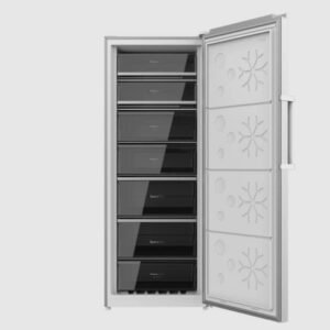 congelador vertical cecotec 02392 185×71 inox clase/e