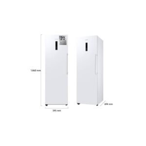 congelador vertical samsung rz32c7cdewwef 186×60 1p nf blanco