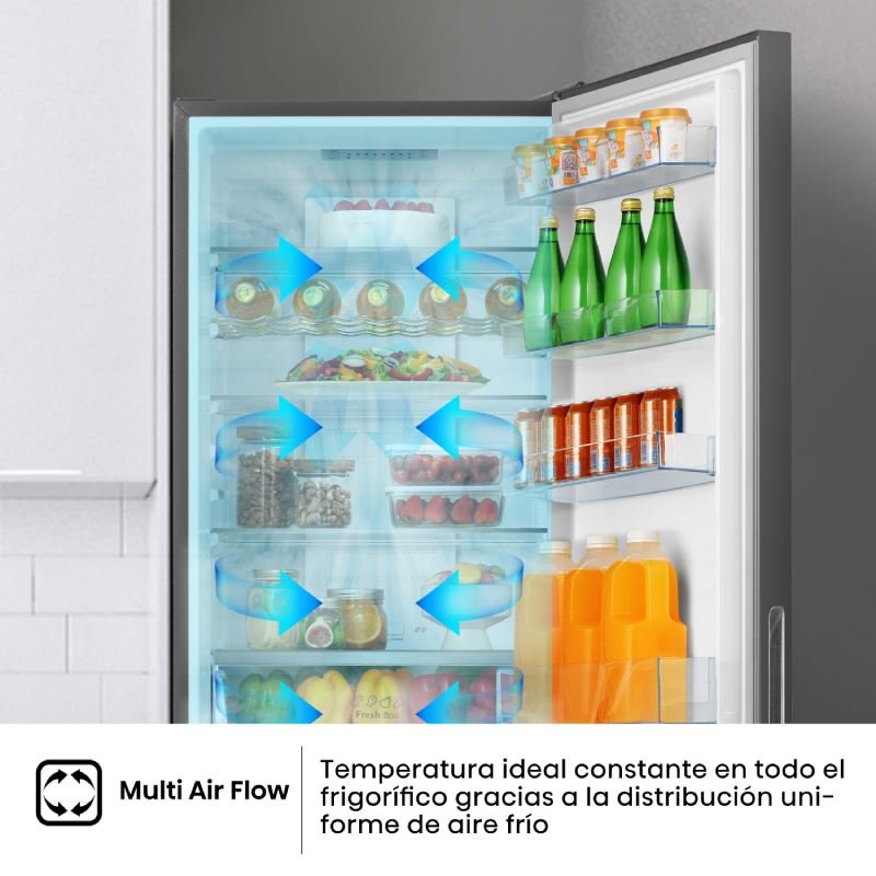 frigo combi hisense rb440n4gwd 201×60 nf blanco cristal clase/d - Imagen 4