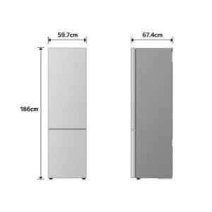 frigo combi lg gbbsj10epy 186×60 nf inox