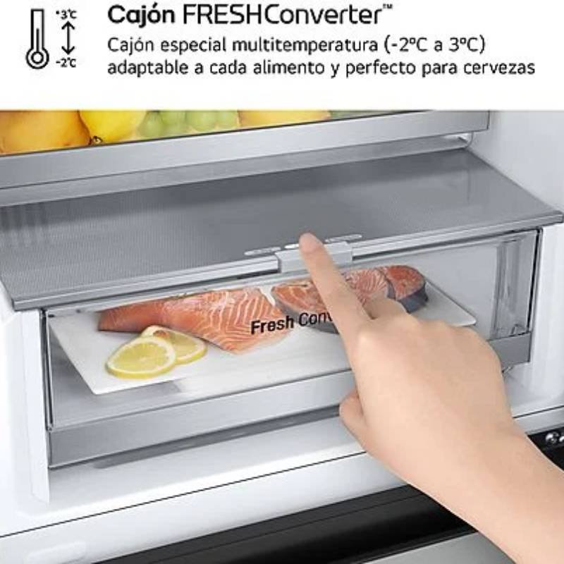frigo combi lg gbv5240apy 203×60 inox metalfresh clase/a - Imagen 3