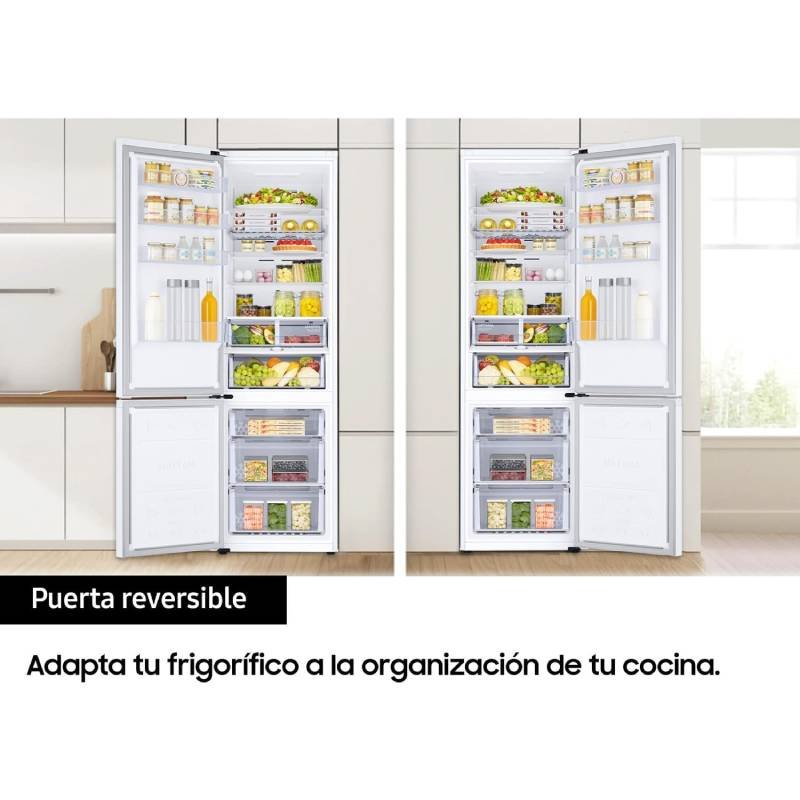 frigo combi samsung rb38c605cww/ef 203×60 nf blanco clase/c - Imagen 4
