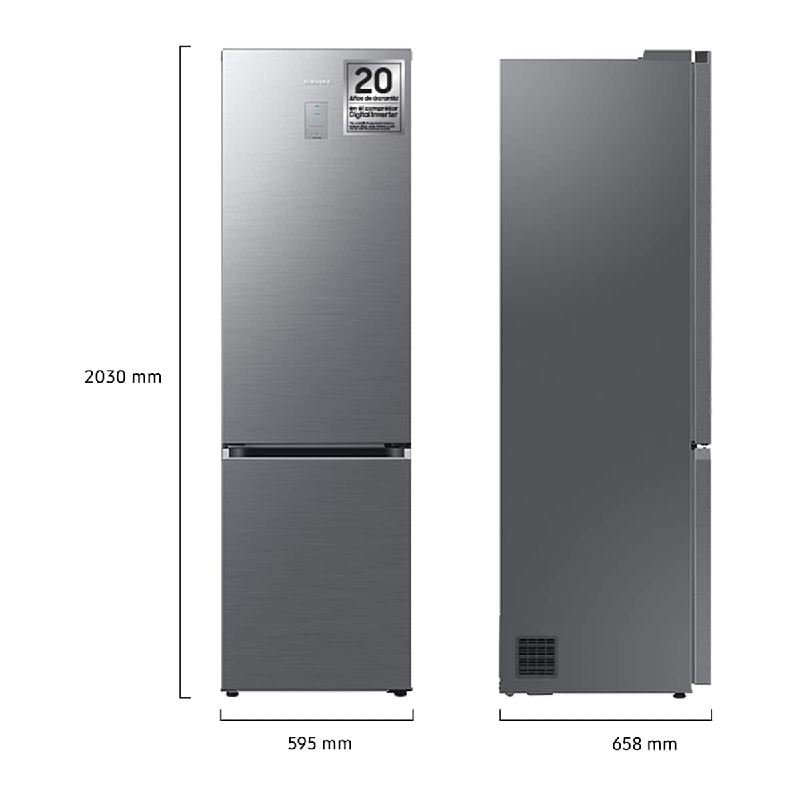 frigo combi samsung rb38c776asr/ef 203×60 dsp inox - Imagen 3