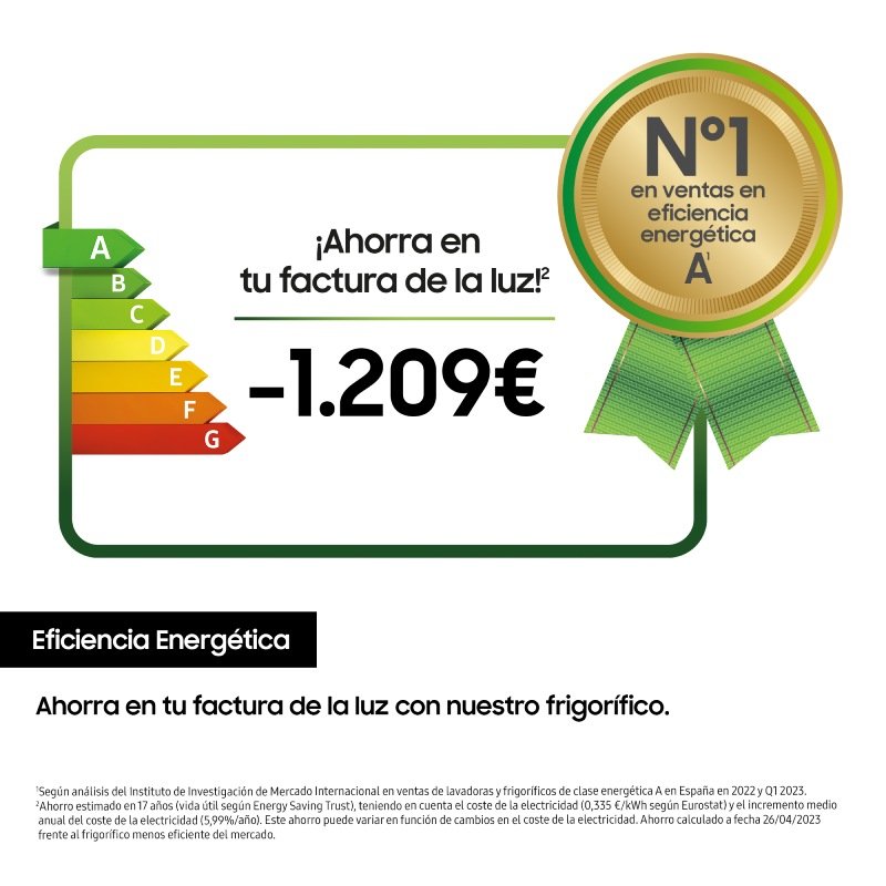 frigo combi samsung rb38c7b6ab/ef 200×60 nf grafito clase/a - Imagen 4