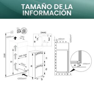 frigorifico integrable hisense rb3b280sawe 194x54x55 nf clase/e
