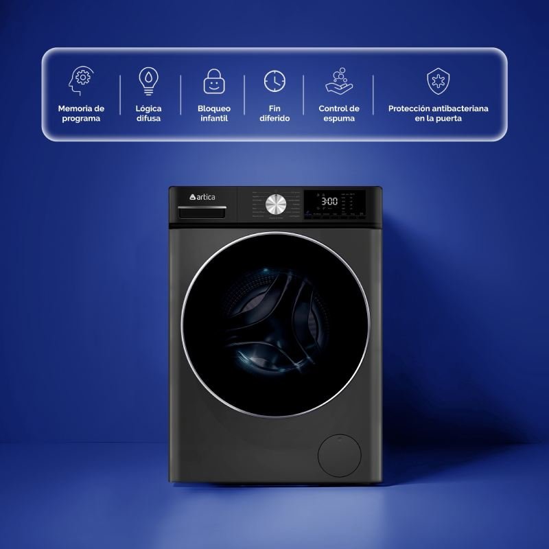 lavadora artica al101400afdi 10k 1400r dark inox - Imagen 4