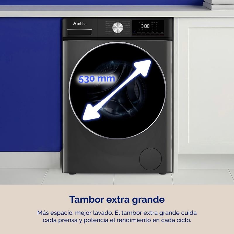 lavadora artica al101400afdi 10k 1400r dark inox - Imagen 5
