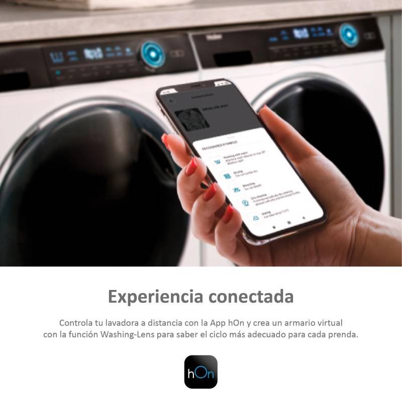 lavadora haier hw100b14959u1s 10k 1400r bca abt steam - Imagen 5