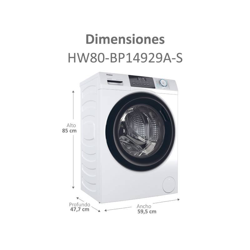 lavadora haier hw80bp14929as 8k 1400r bca abt steam - Imagen 3