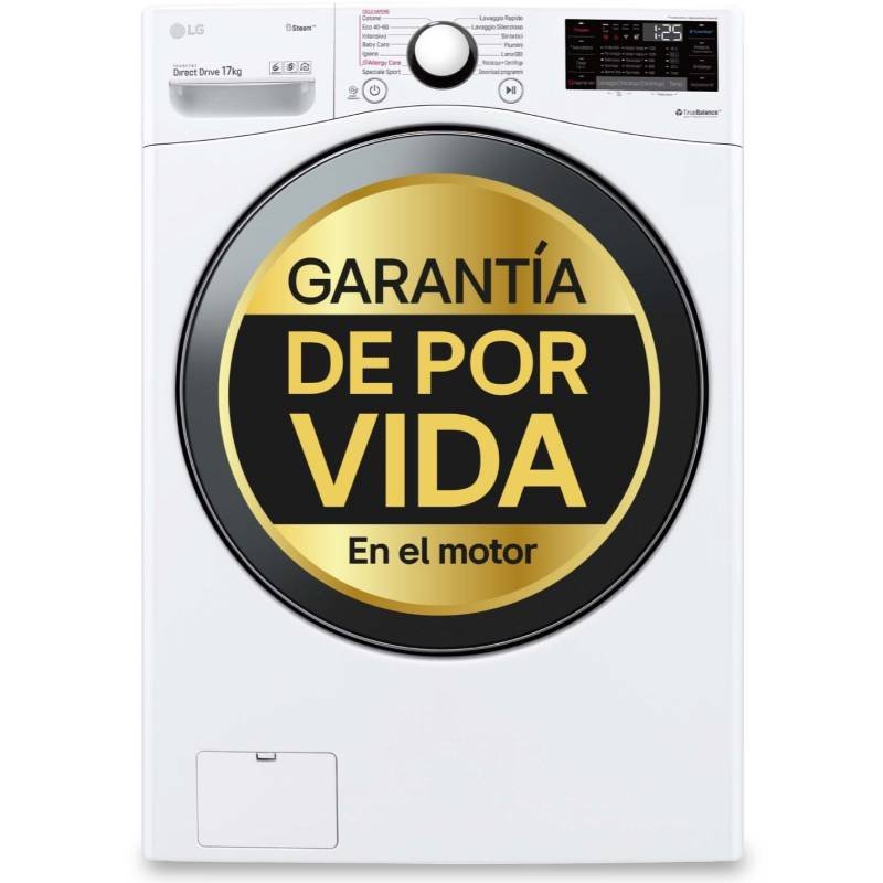 lavadora lg f1p1cy2w 17k 1200rpm tbwash steam smart