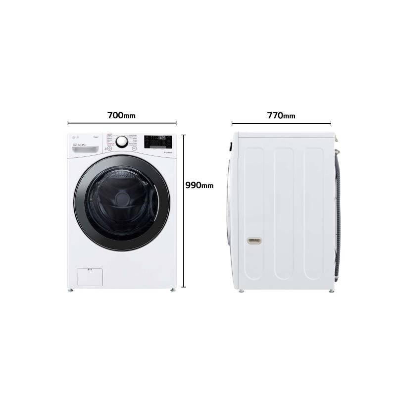 lavadora lg f1p1cy2w 17k 1200rpm tbwash steam smart - Imagen 2