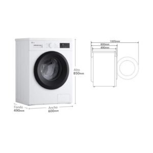 lavadora lg f4a1009nwk 9k 1400r bca clase/a fondo 49cm