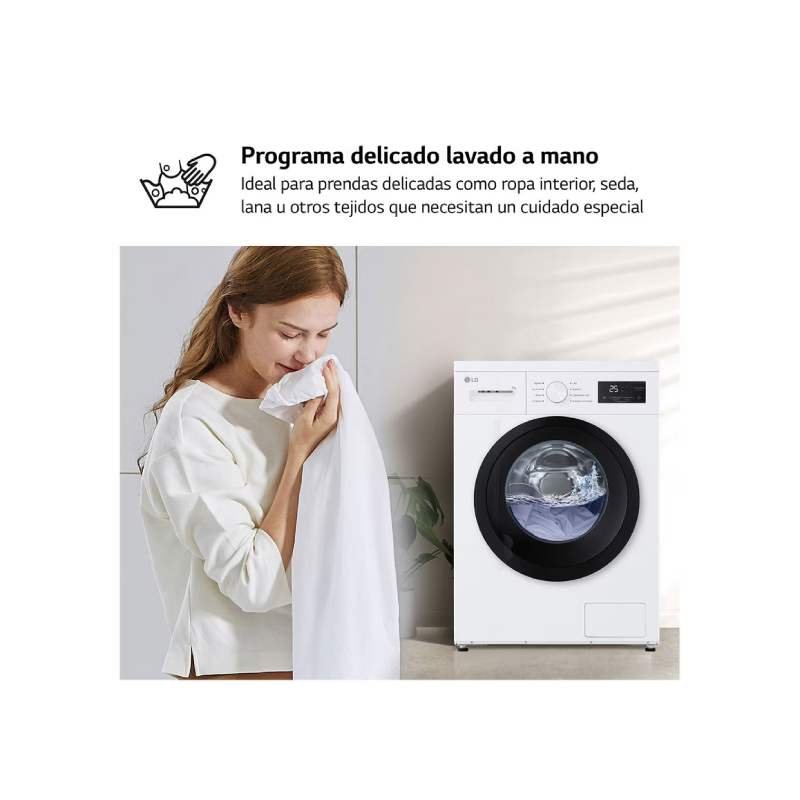 lavadora lg f4a1009nwk 9k 1400r bca clase/a fondo 49cm - Imagen 3