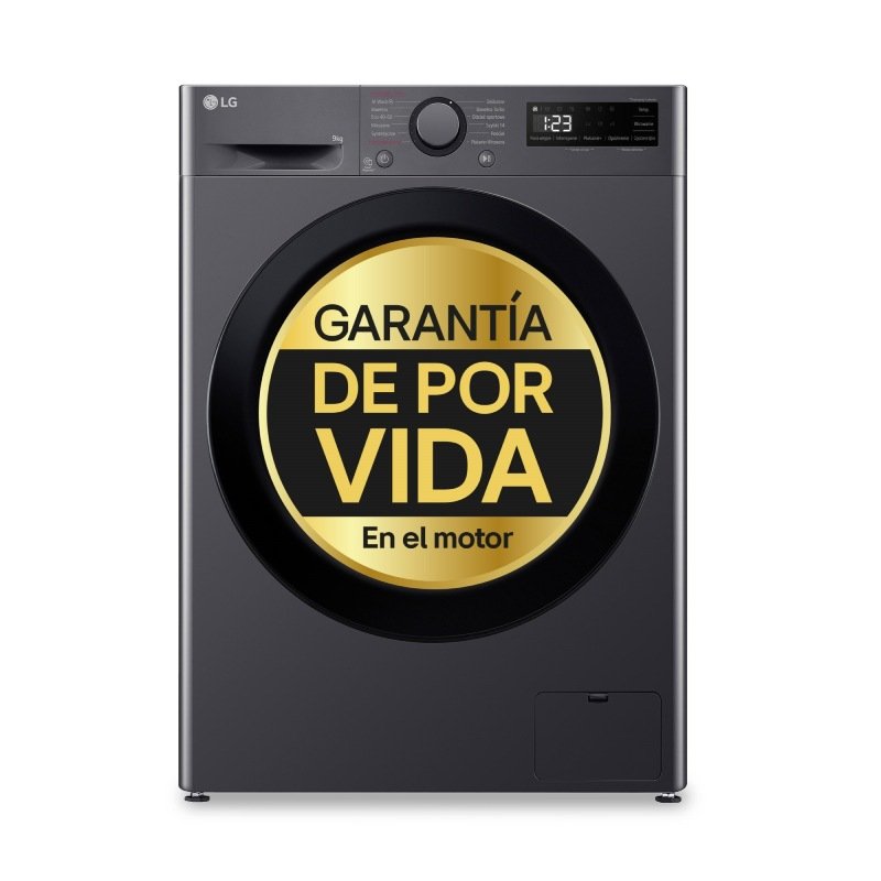 lavadora lg f4wr5009a6m 9k 1400r inox grafito steam clase/a