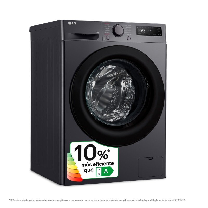 lavadora lg f4wr5009a6m 9k 1400r inox grafito steam clase/a - Imagen 2