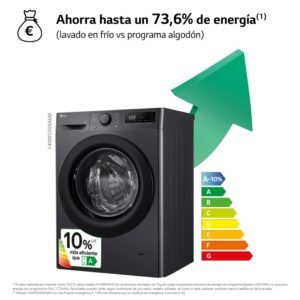 lavadora lg f4wr5009a6m 9k 1400r inox grafito steam clase/a