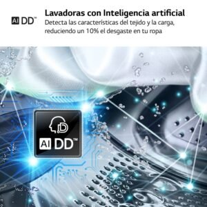 lavadora lg f4wr5009a6m 9k 1400r inox grafito steam clase/a